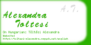 alexandra toltesi business card